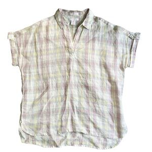 Isaac Mizrahi Plaid Short Sleeve Shirt in size Small